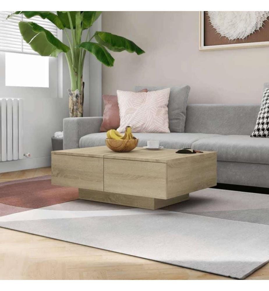 Couchtisch Sonoma-Eiche 90x60x31 cm Holzwerkstoff