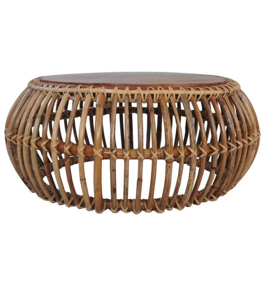 Couchtische 2 Stk. Natur Rattan