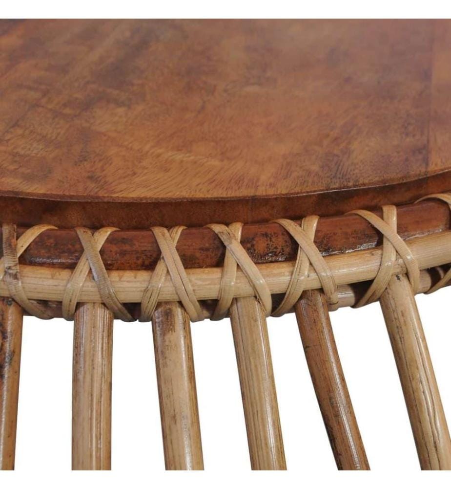 Couchtische 2 Stk. Natur Rattan