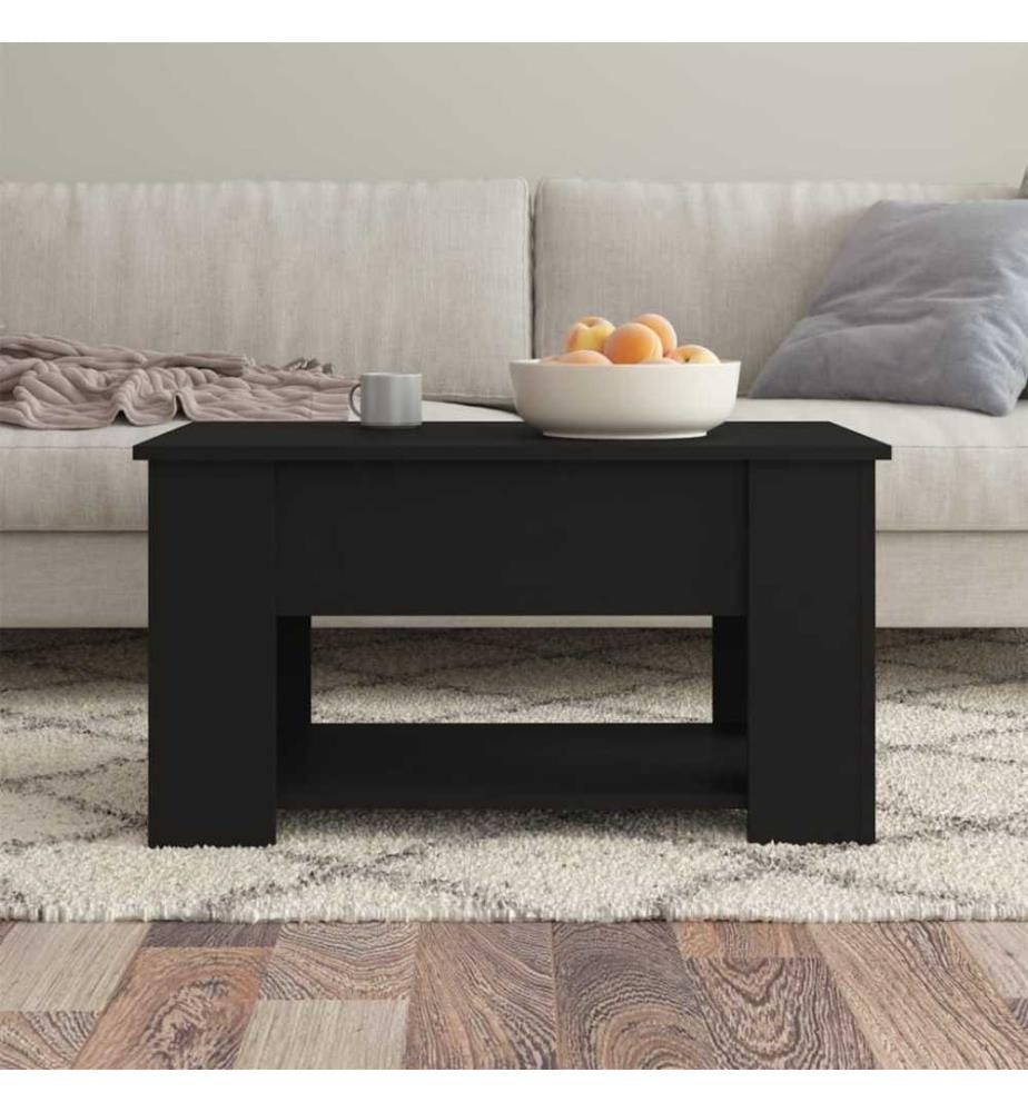 Couchtisch Schwarz 79x49x41 cm Holzwerkstoff