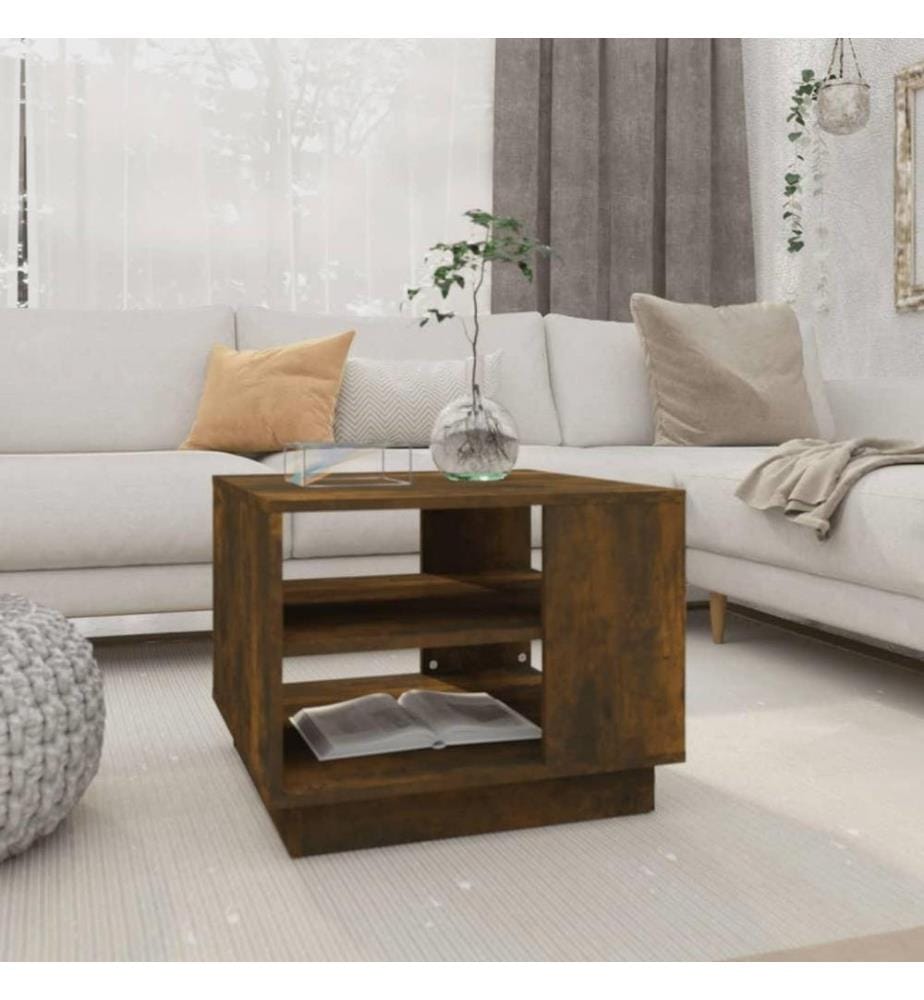 Couchtisch Räuchereiche 55x55x43 cm Holzwerkstoff