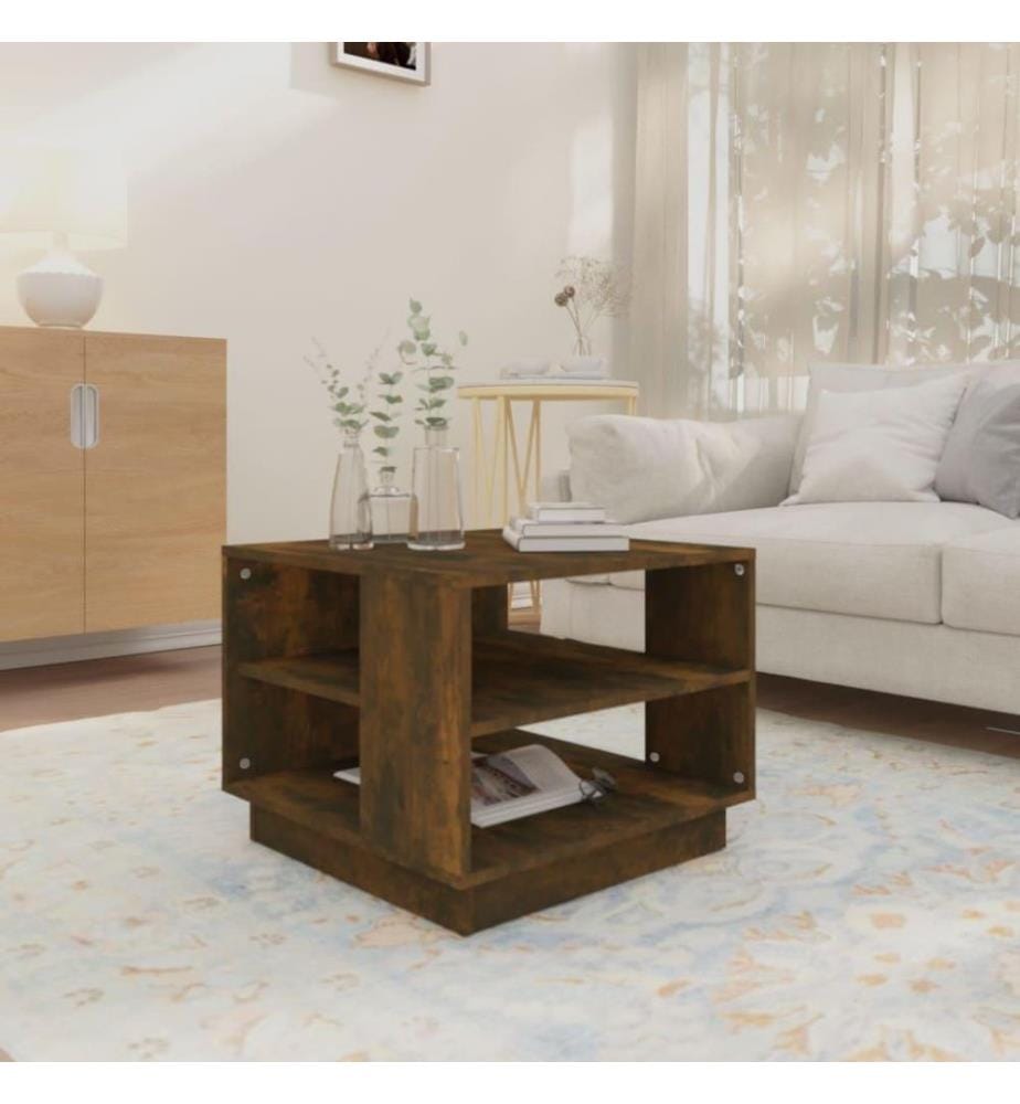 Couchtisch Räuchereiche 55x55x43 cm Holzwerkstoff