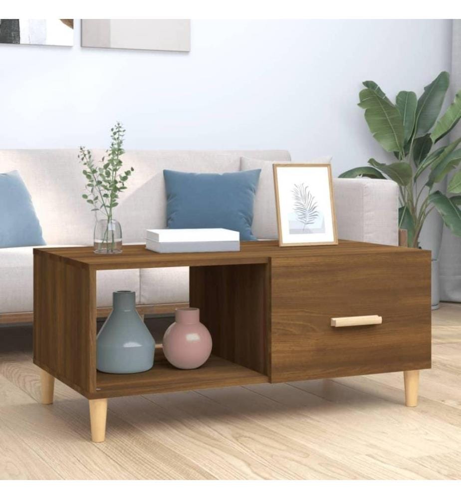 Couchtisch Braun Eichen-Optik 89,5x50x40 cm Holzwerkstoff