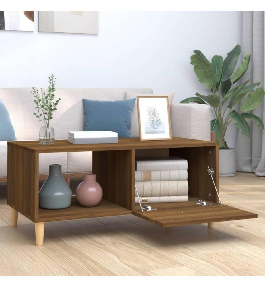 Couchtisch Braun Eichen-Optik 89,5x50x40 cm Holzwerkstoff