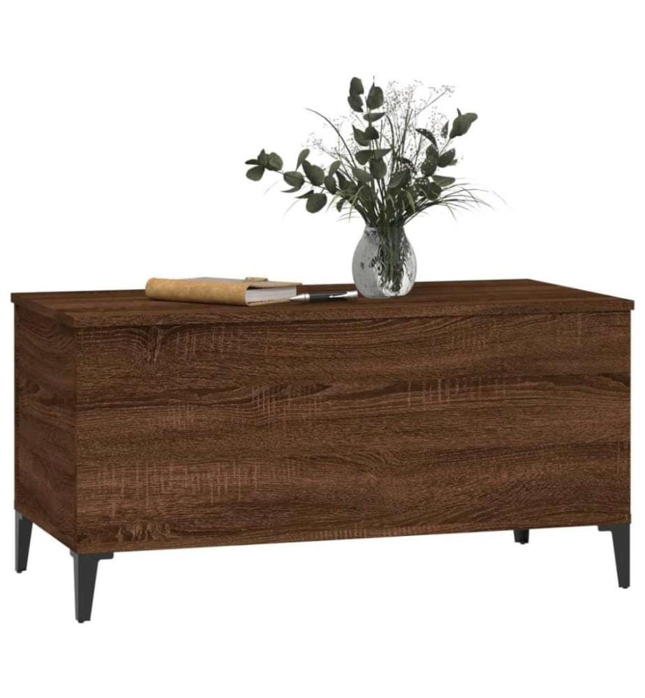 Couchtisch Braun Eichen-Optik 90x44,5x45 cm Holzwerkstoff