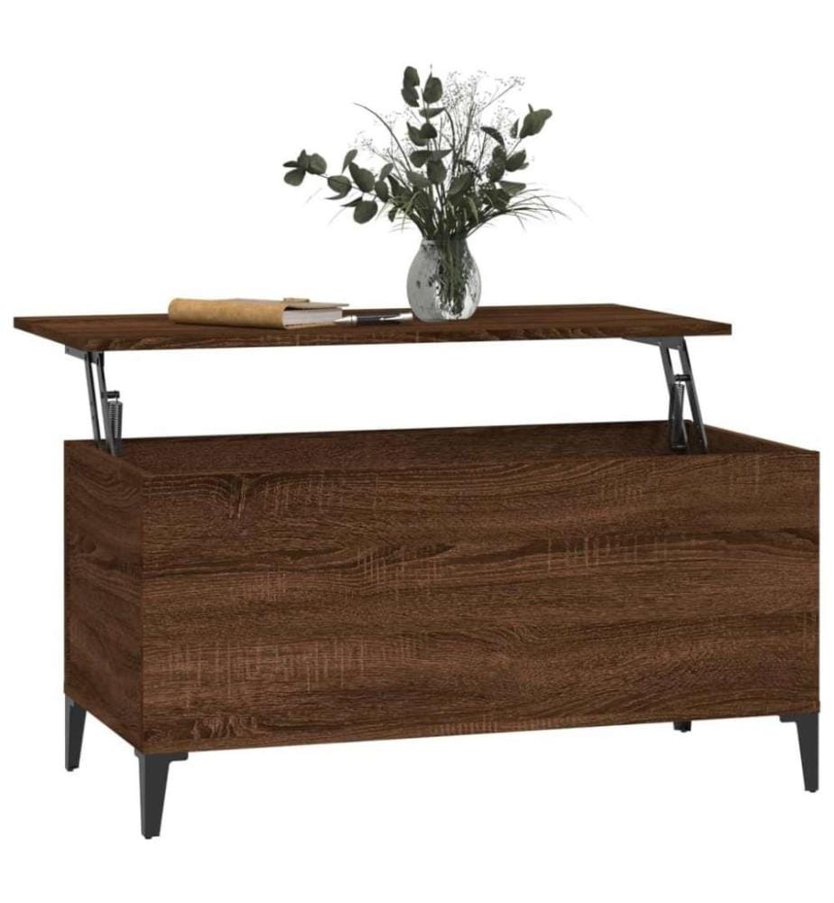 Couchtisch Braun Eichen-Optik 90x44,5x45 cm Holzwerkstoff