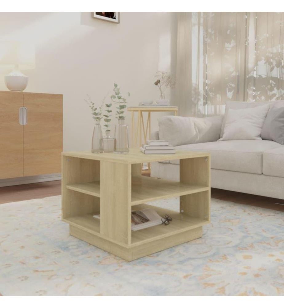 Couchtisch Sonoma-Eiche 55x55x43 cm Holzwerkstoff