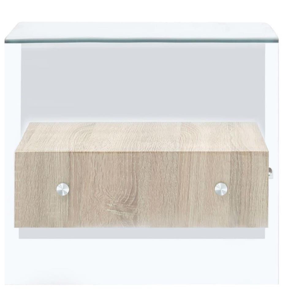 Table basse avec tiroir 50 x 50 x 45 cm Verre trempé