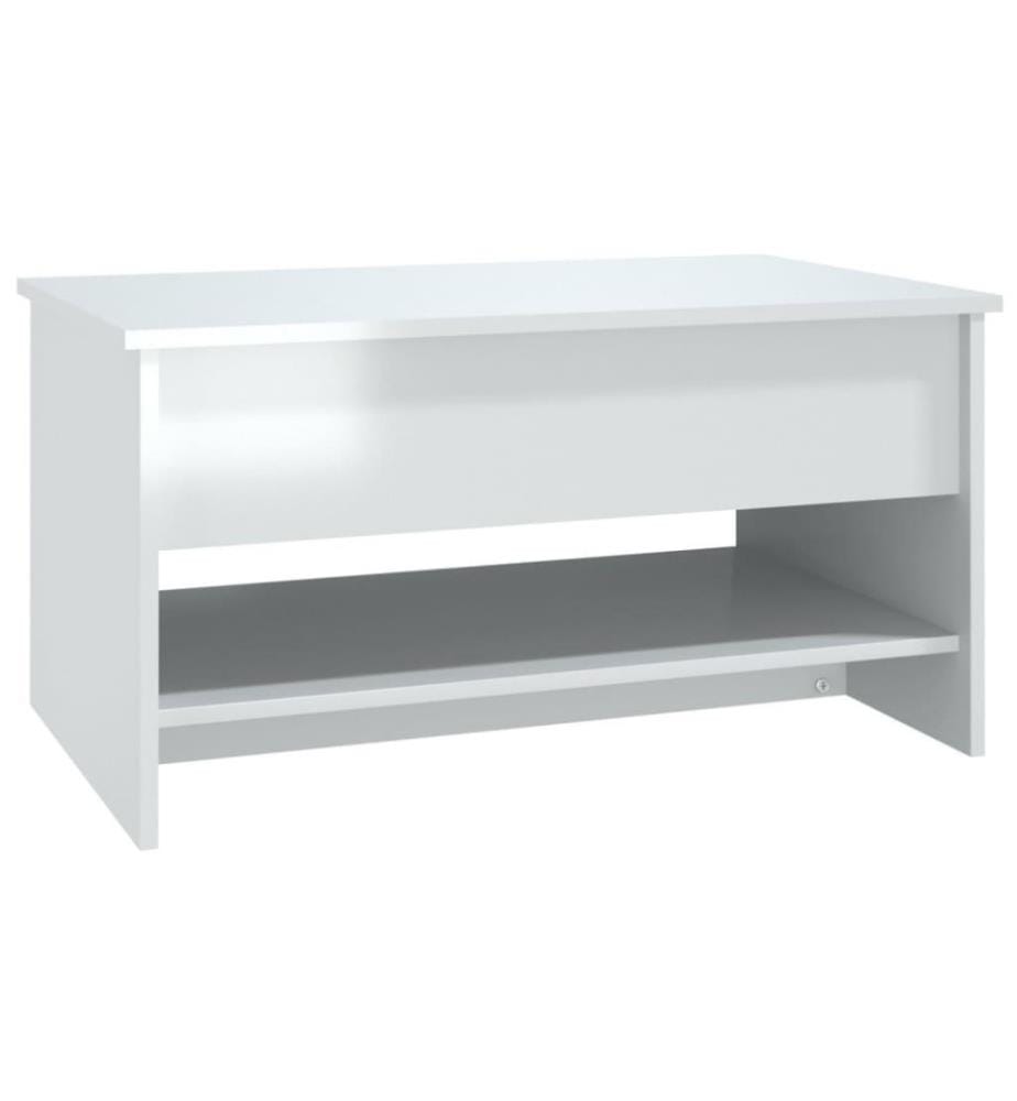 Couchtisch Hochglanz-Weiss 80x50x40 cm Holzwerkstoff