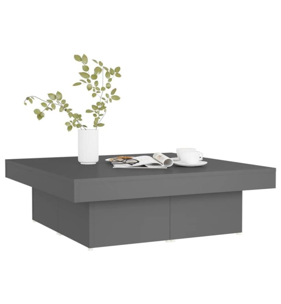 Couchtisch Grau 90x90x28 cm Holzwerkstoff