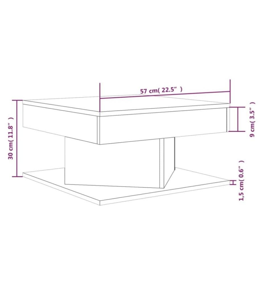 Couchtisch Grau Sonoma 57x57x30 cm Holzwerkstoff
