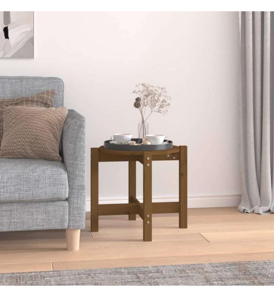 Couchtisch Honigbraun Ø 52,5x45 cm Massivholz Kiefer