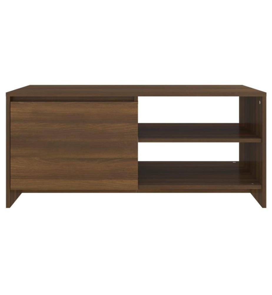 Couchtisch Braun Eiche 102x50x45 cm Holzwerkstoff