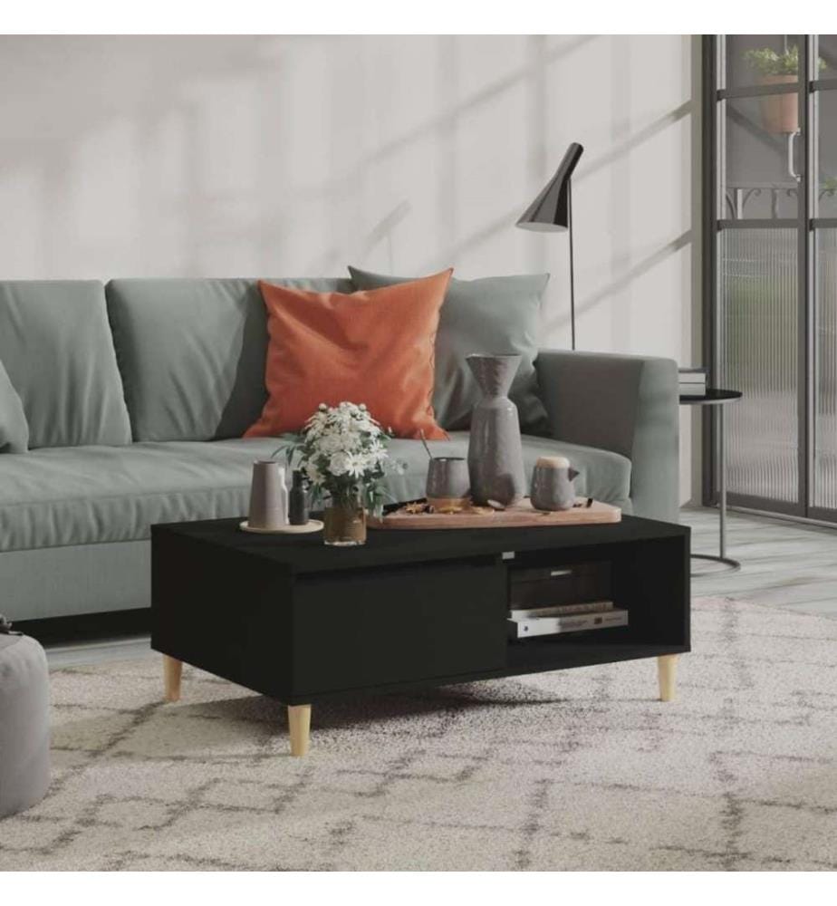 Couchtisch Schwarz 90x60x35 cm Holzwerkstoff