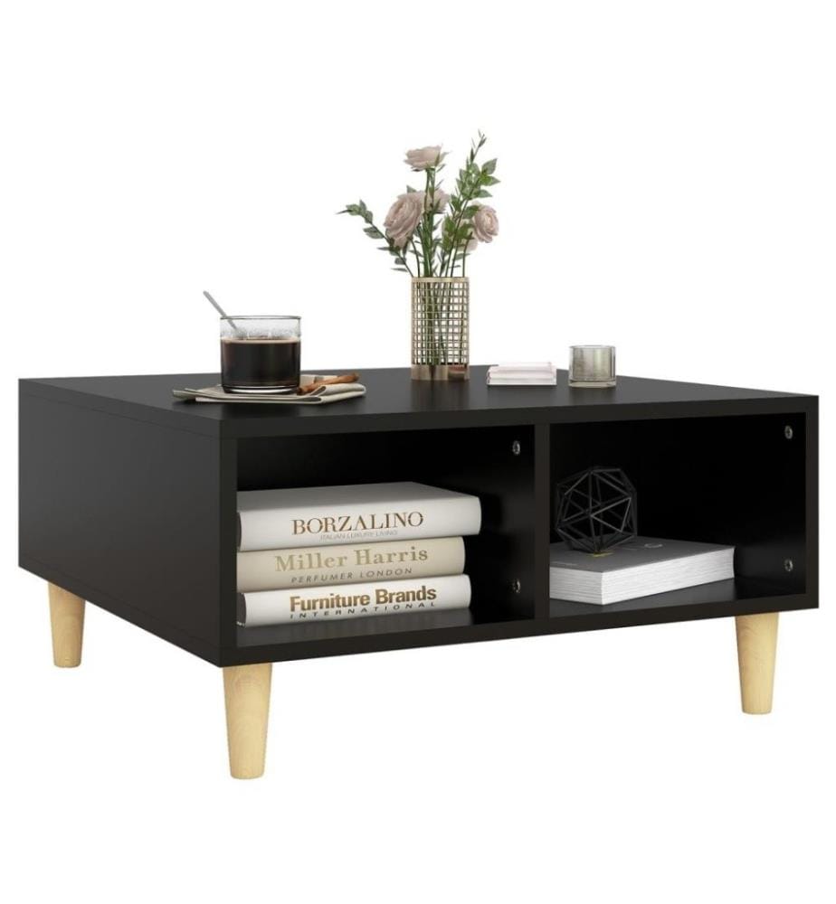 Couchtisch Schwarz 60x60x30 cm Holzwerkstoff