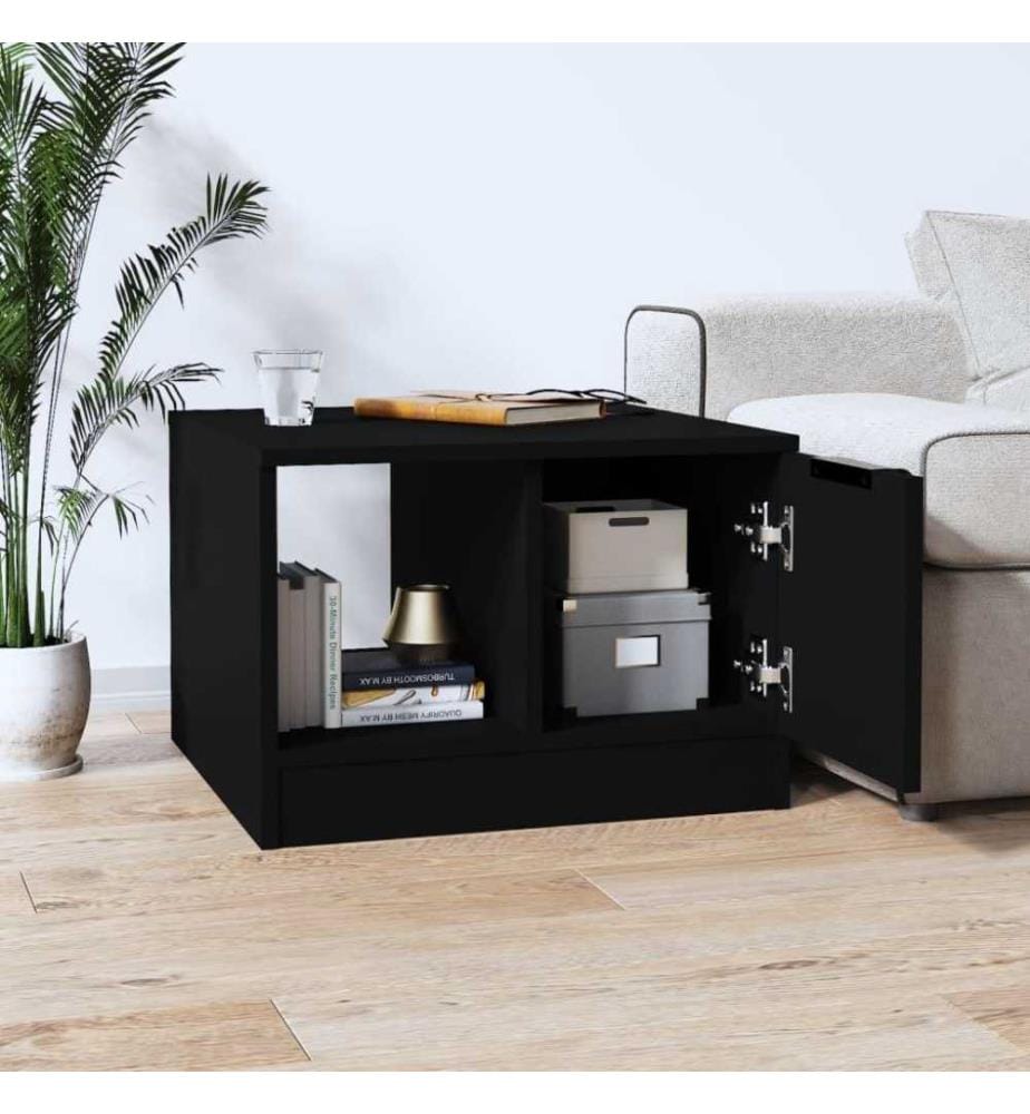 Couchtisch Schwarz 50x50x36 cm Holzwerkstoff