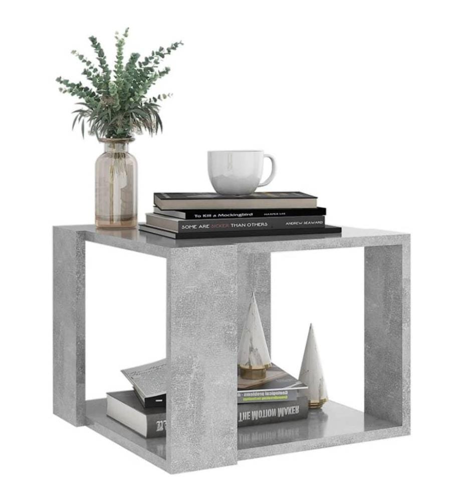 Table basse Gris béton 40x40x30 cm Bois d'ingénierie