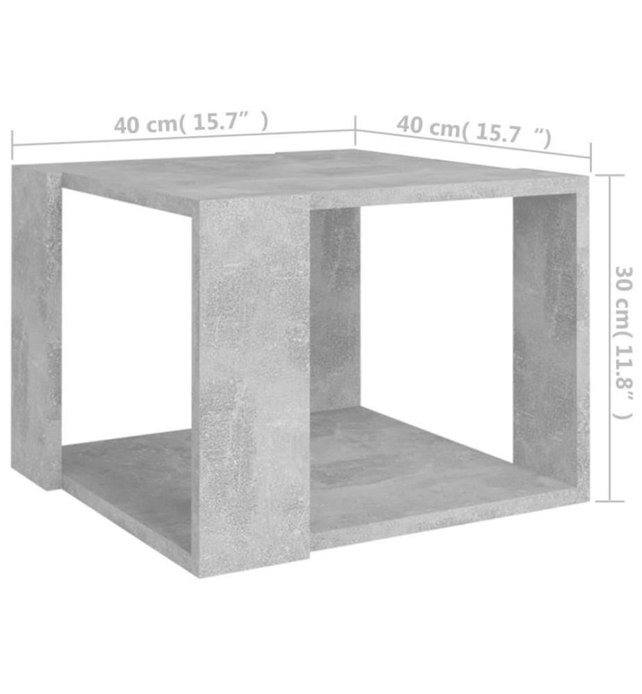 Table basse Gris béton 40x40x30 cm Bois d'ingénierie