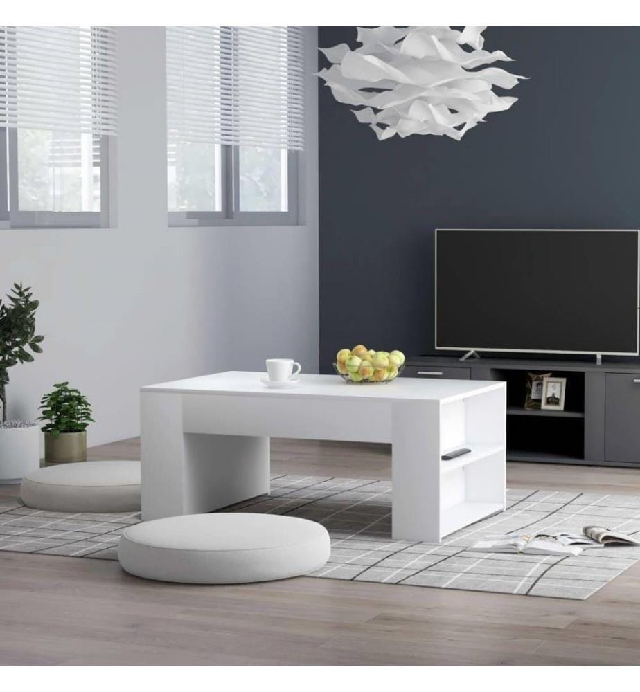 Couchtisch Weiss 100x60x42 cm Holzwerkstoff