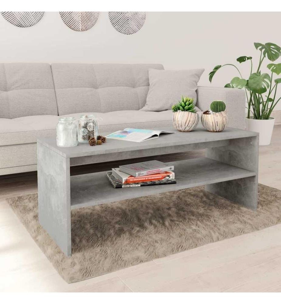 Couchtisch Betongrau 100x40x40 cm Holzwerkstoff