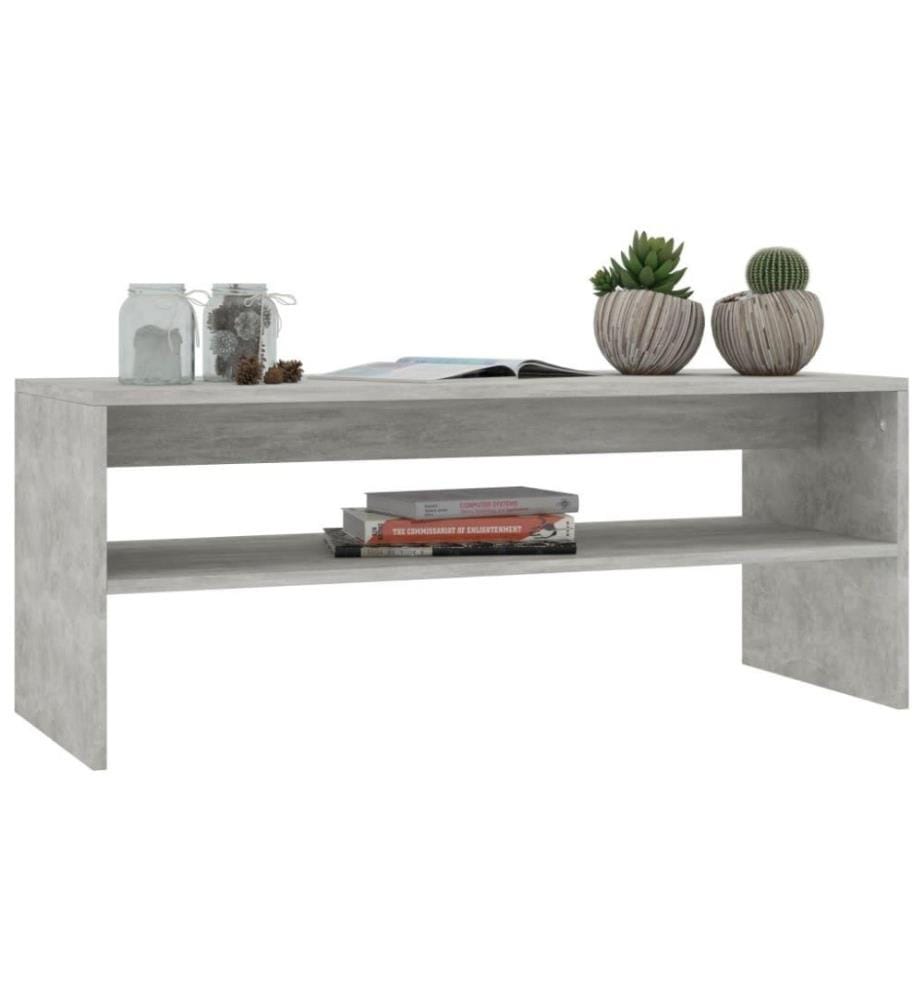 Couchtisch Betongrau 100x40x40 cm Holzwerkstoff