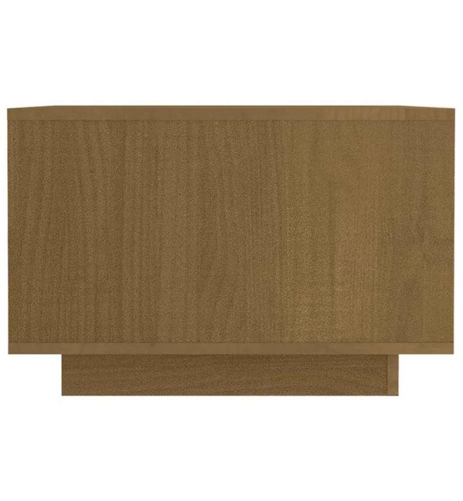 Table basse Marron miel 50x50x33,5 cm Bois de pin massif