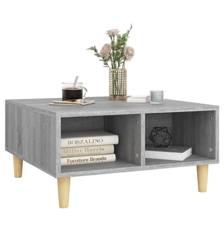 Table basse Sonoma gris 60x60x30 cm Aggloméré