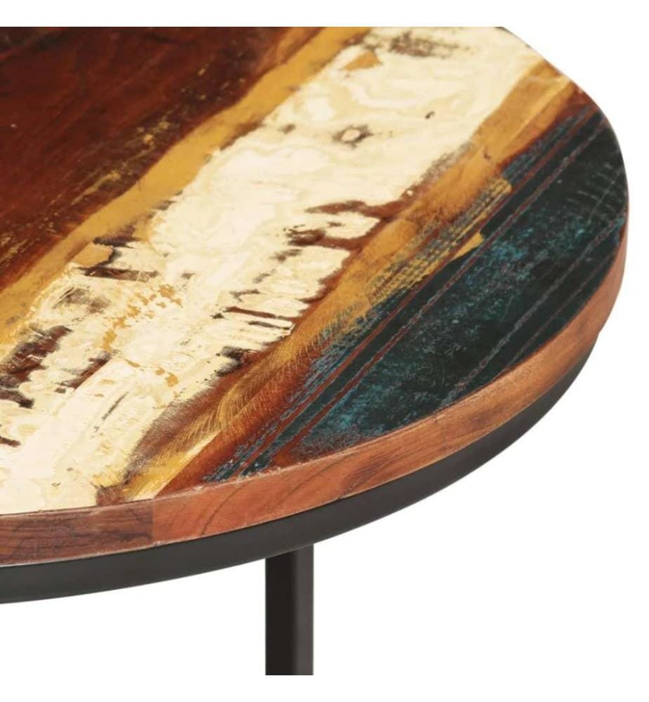 Tables Basses Gigognes 3 Pcs Bois Massif D'acacia Et Fer | Leroy Merlin