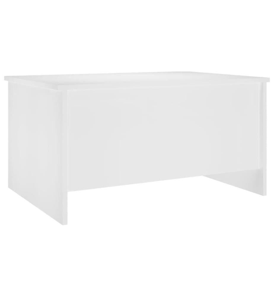 Couchtisch Weiss 80x55,5x41,5 cm Holzwerkstoff