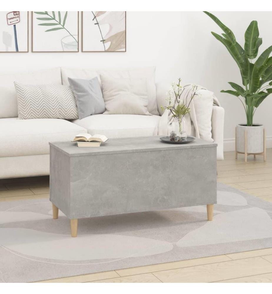 Table basse Gris béton 90x44,5x45 cm Bois d'ingénierie