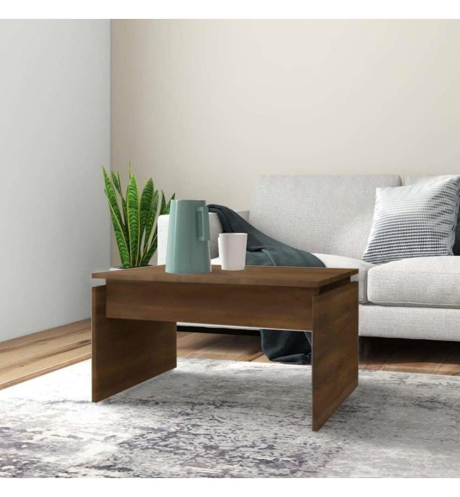Couchtisch Braun Eichen-Optik 68x50x38 cm Holzwerkstoff