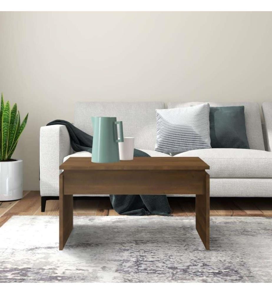 Couchtisch Braun Eichen-Optik 68x50x38 cm Holzwerkstoff