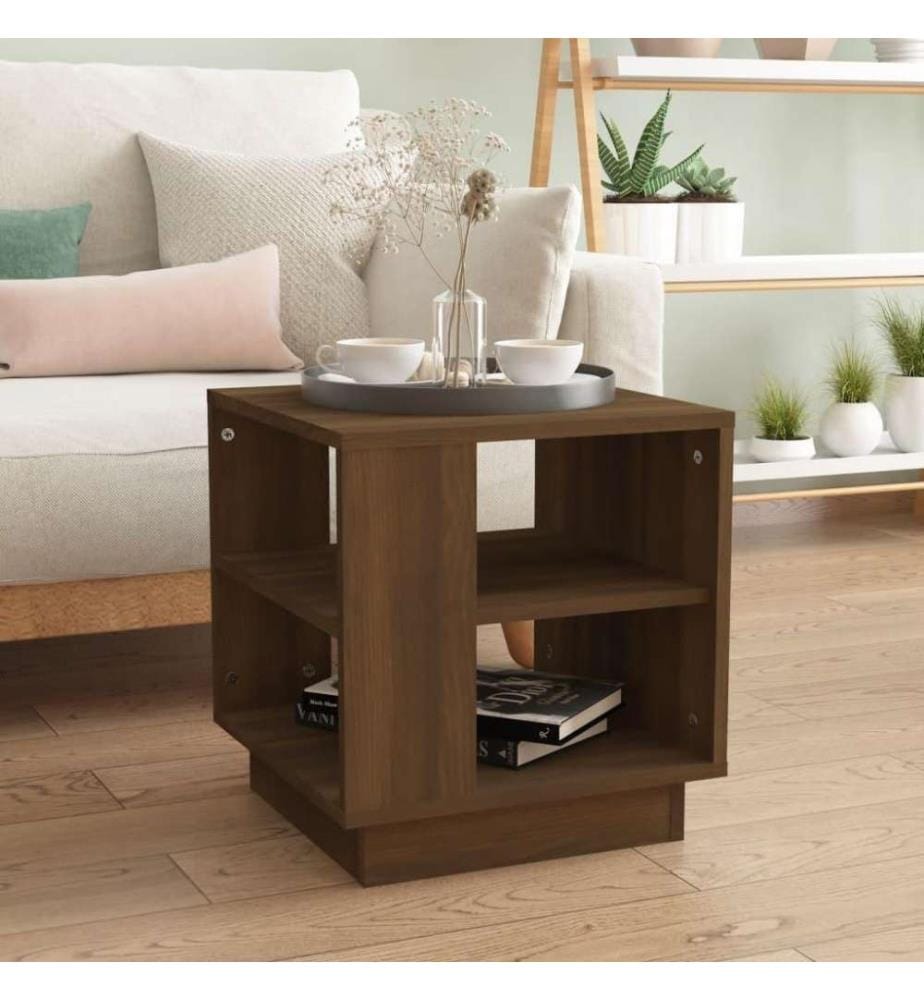 Couchtisch Braun Eichen-Optik 40x40x43 cm Holzwerkstoff