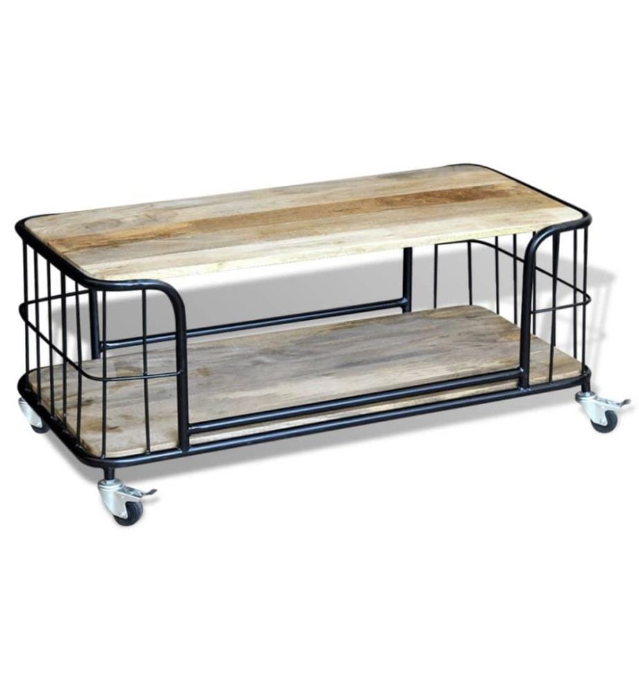 Table basse Bois de manguier massif 100 x 50 x 35 cm