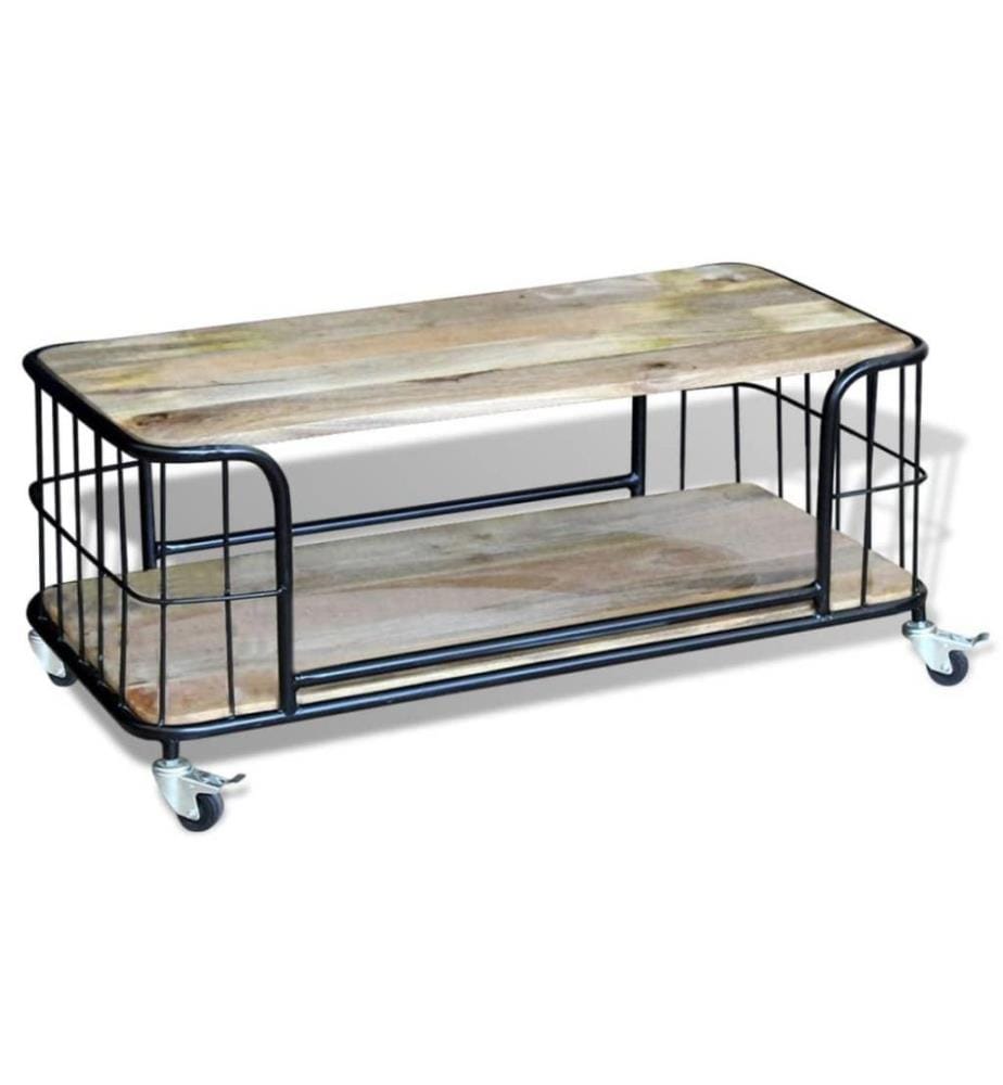 Table basse Bois de manguier massif 100 x 50 x 35 cm