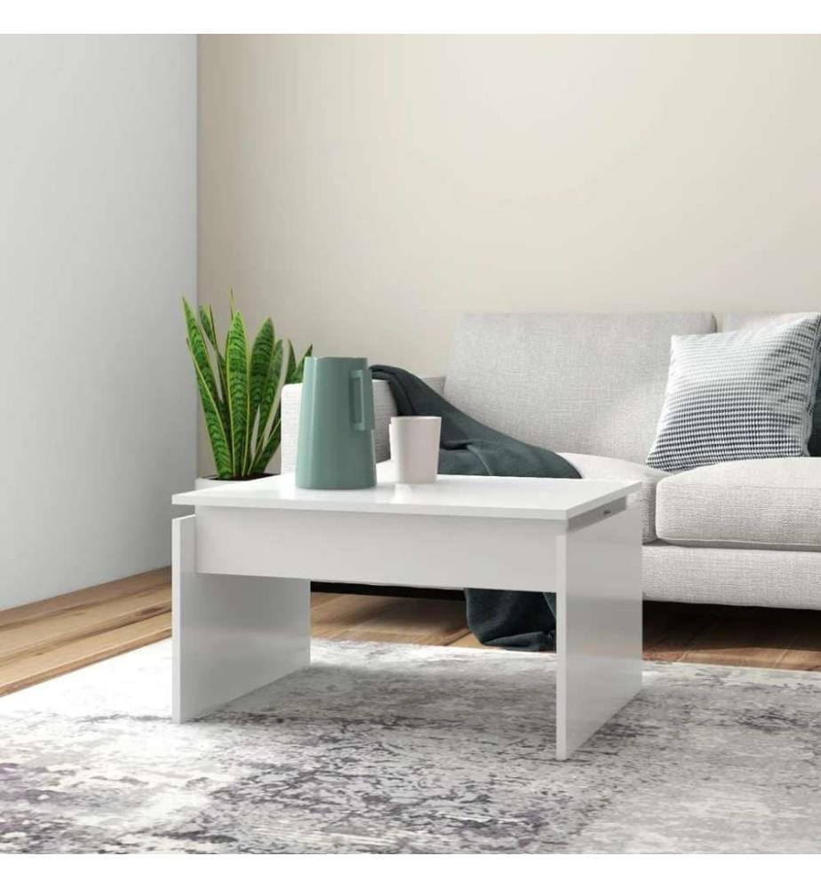 Couchtisch Weiss 68x50x38 cm Holzwerkstoff