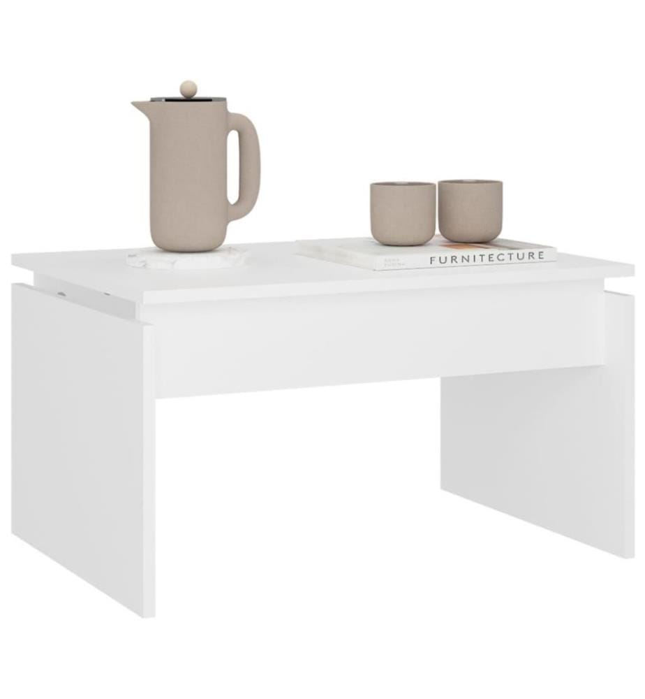 Couchtisch Weiss 68x50x38 cm Holzwerkstoff