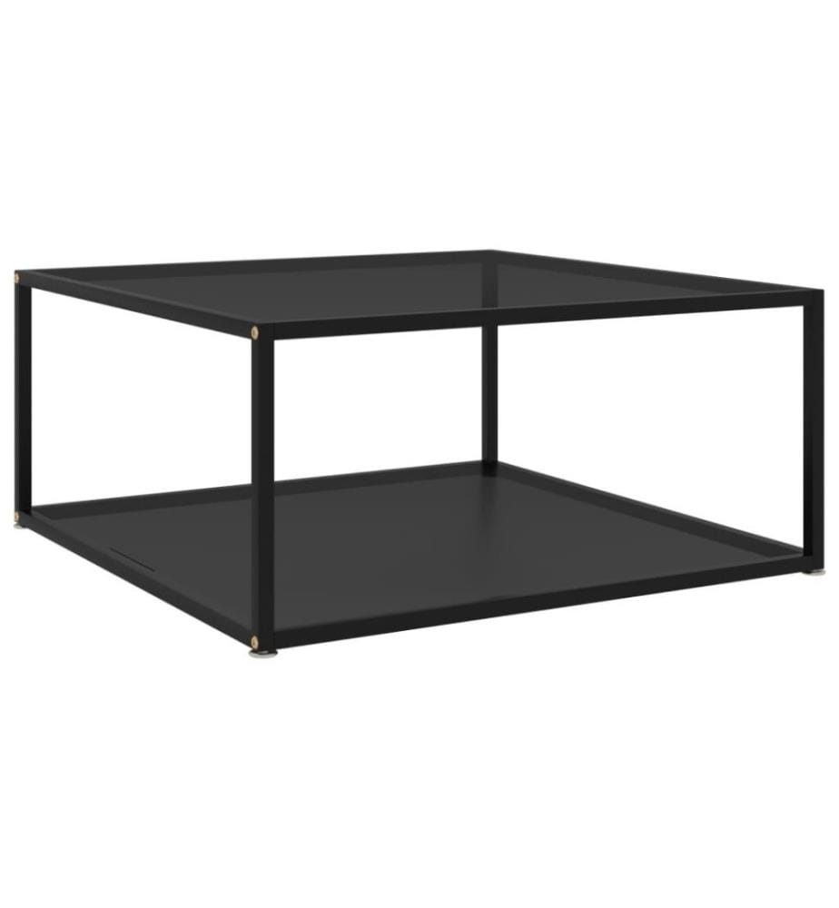 Couchtisch Schwarz 80x80x35 cm Hartglas