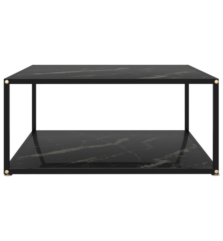 Couchtisch Schwarz 80x80x35 cm Hartglas