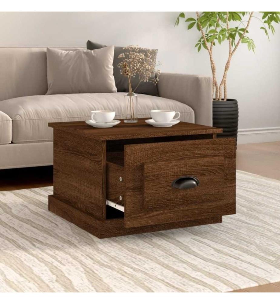 Couchtisch Braun Eichen-Optik 50x50x35 cm Holzwerkstoff