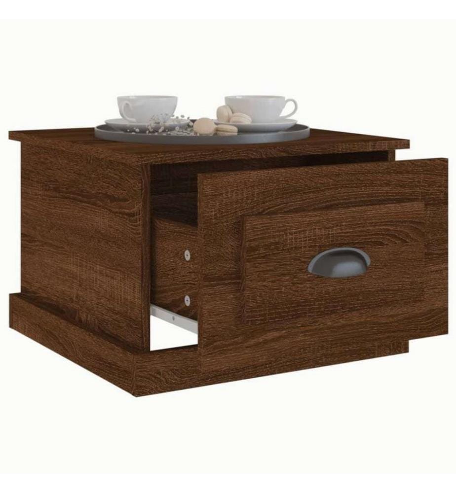 Couchtisch Braun Eichen-Optik 50x50x35 cm Holzwerkstoff