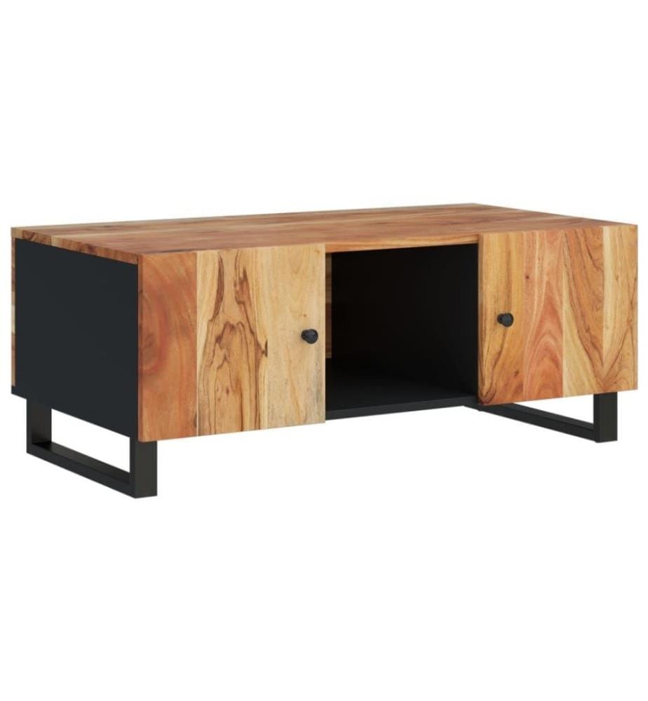 Couchtisch 100x54x40 cm Massivholz Akazie & Holzwerkstoff