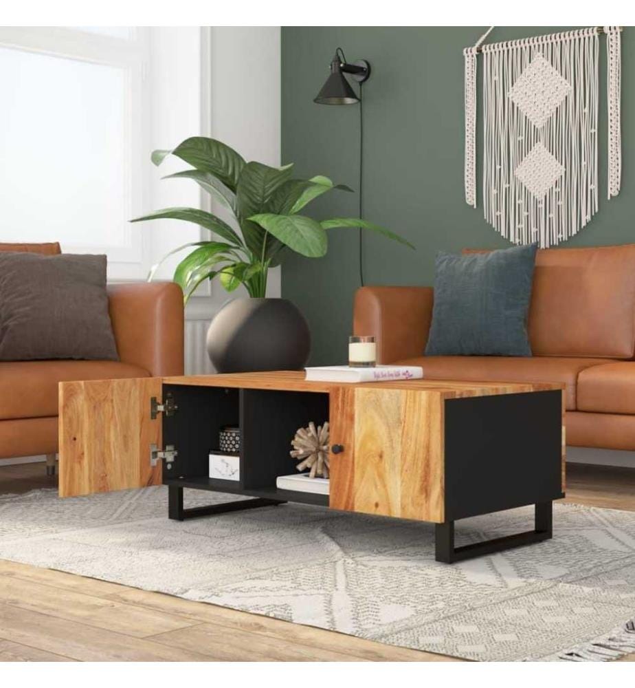 Couchtisch 100x54x40 cm Massivholz Akazie & Holzwerkstoff