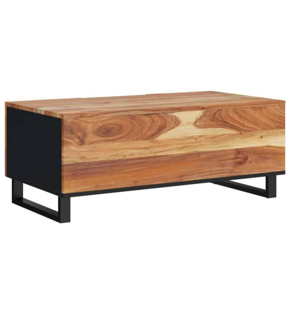 Couchtisch 100x54x40 cm Massivholz Akazie & Holzwerkstoff