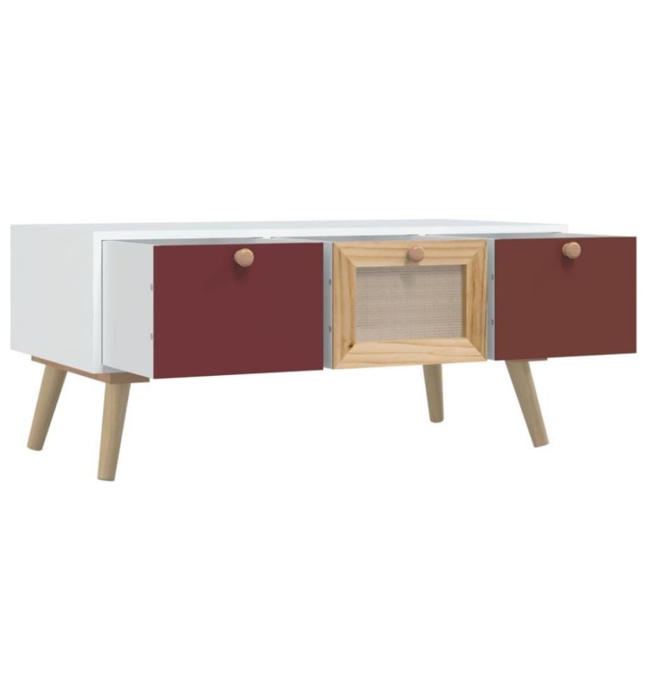 Couchtisch mit Schubladen 80x40x35,5 cm Holzwerkstoff