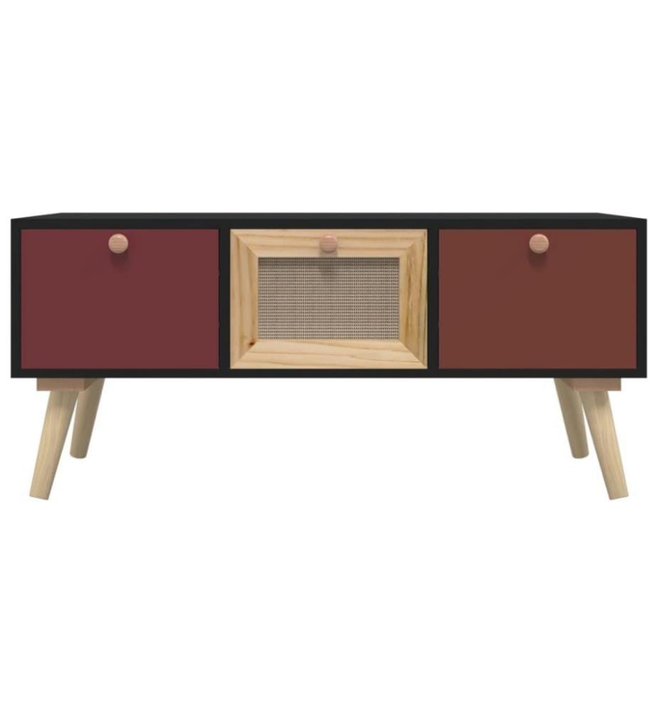 Couchtisch mit Schubladen 80x40x35,5 cm Holzwerkstoff