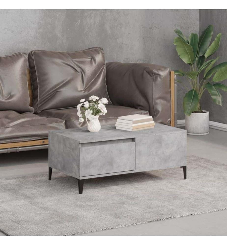 Couchtisch Betongrau 90x50x36,5 cm Holzwerkstoff