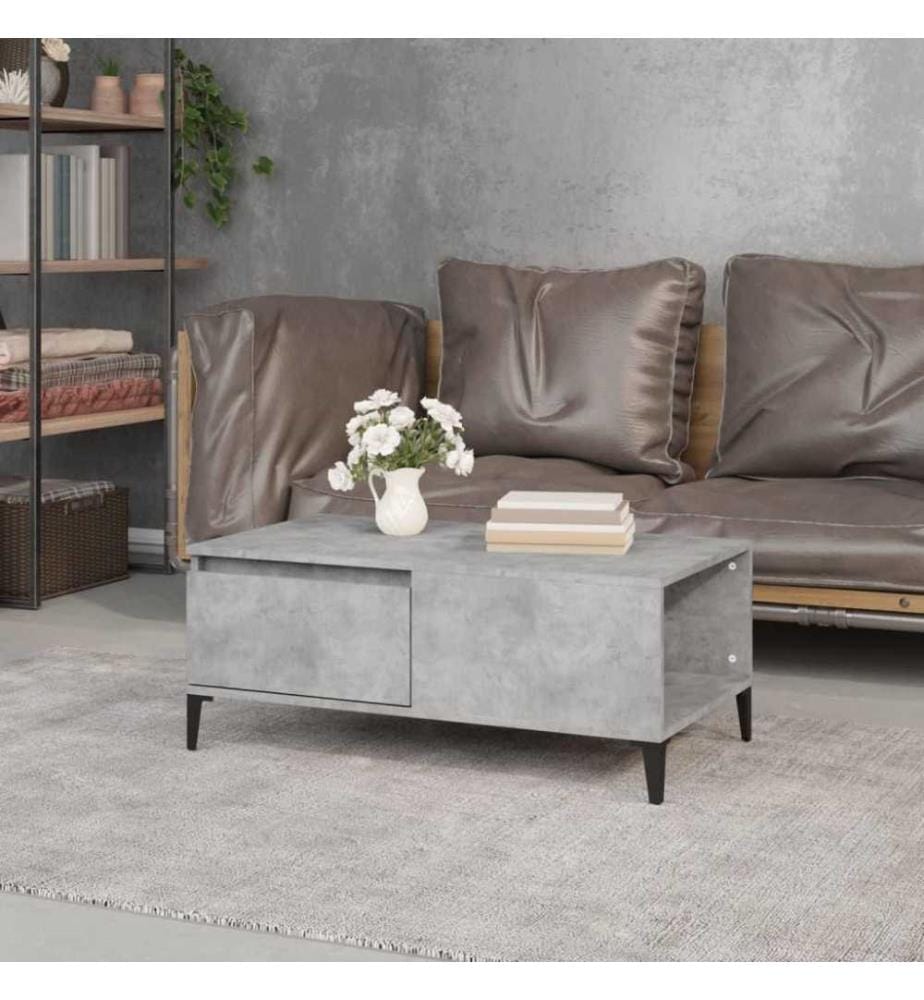 Couchtisch Betongrau 90x50x36,5 cm Holzwerkstoff