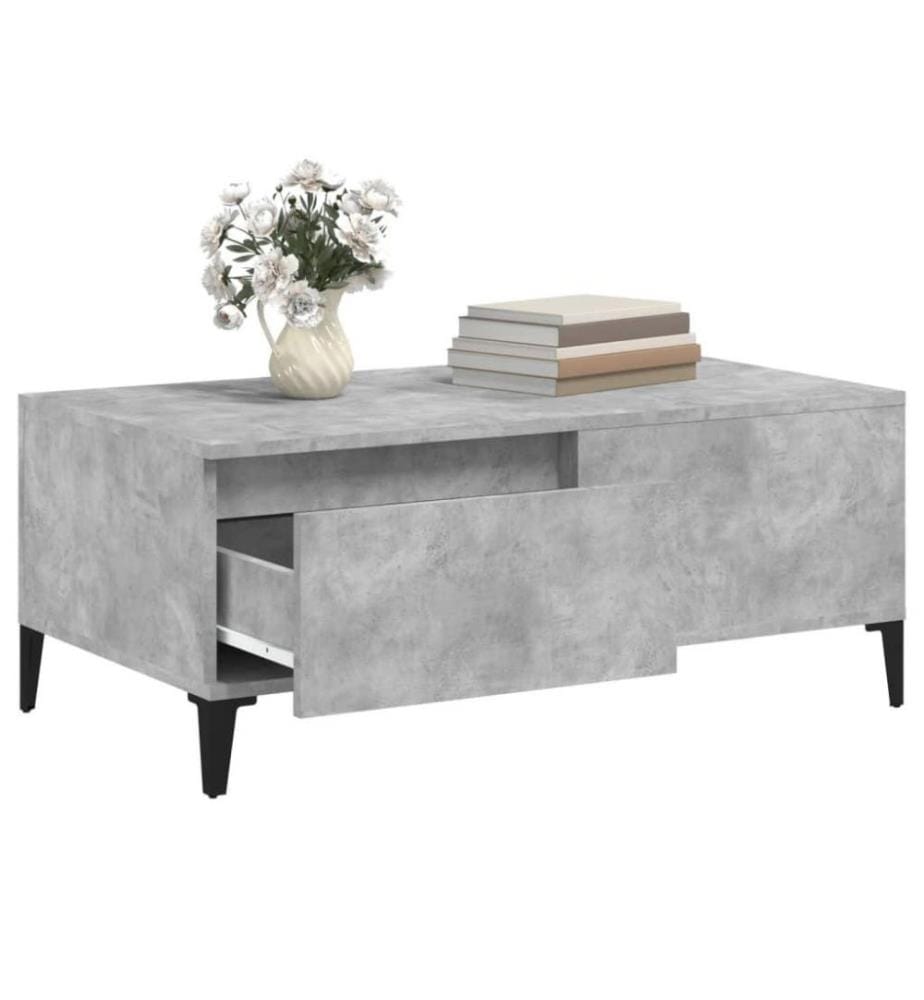 Couchtisch Betongrau 90x50x36,5 cm Holzwerkstoff