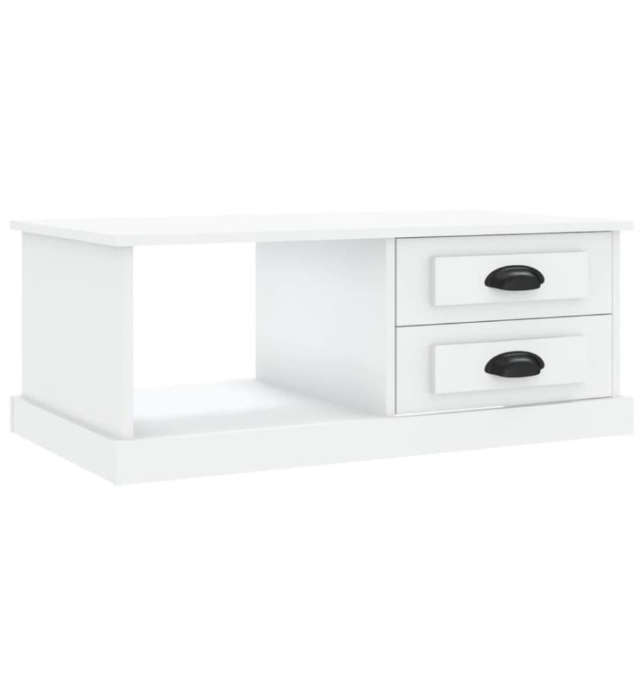 Couchtisch Weiss 90x50x35 cm Holzwerkstoff